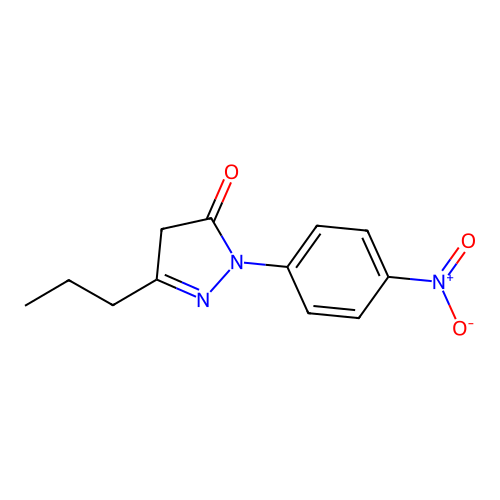 2,4-dihydro-2-(4-nitrophenyl)-5-propyl-3H-Pyrazol-3-one structure