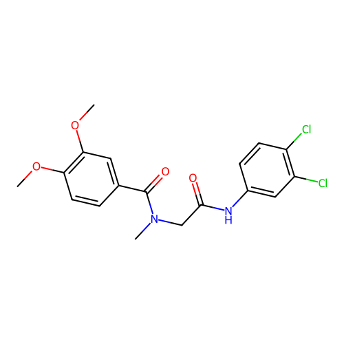 N-[2-(3,4-dichloroanilino)-2-oxoethyl]-3,4-dimethoxy-N-methylbenzamide structure