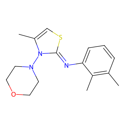 N-(2,3-Dimethylphenyl)-4-methyl-3-morpholinothiazol-2(3H)-imine structure