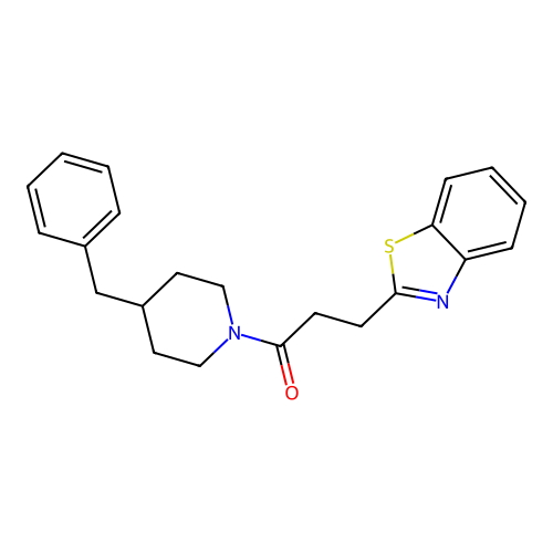 3-(Benzo[d]thiazol-2-yl)-1-(4-benzylpiperidin-1-yl)propan-1-one structure
