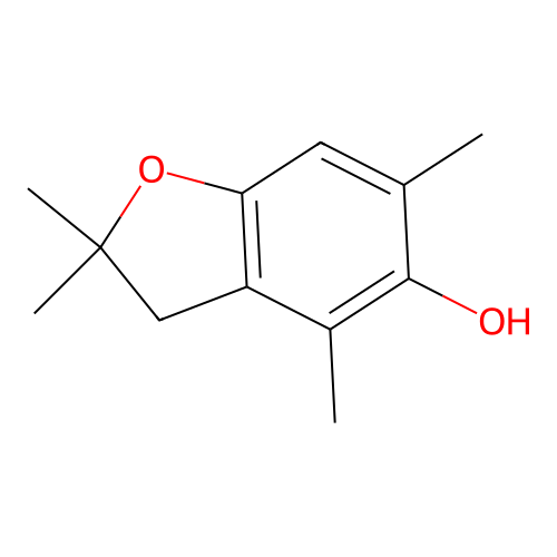 2,2,4,6-tetramethyl-3H-1-benzofuran-5-ol structure