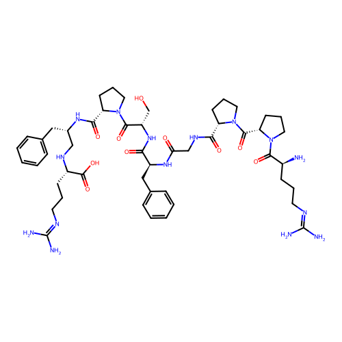 bradykinin, Phe(8)-psi-CH2NH-Arg(9)- structure