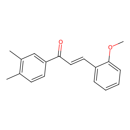 (2E)-1-(3,4-Dimethylphenyl)-3-(2-methoxyphenyl)prop-2-en-1-one structure