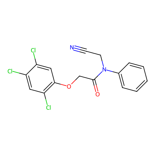 N-(cyanomethyl)-N-phenyl-2-(2,4,5-trichlorophenoxy)acetamide structure