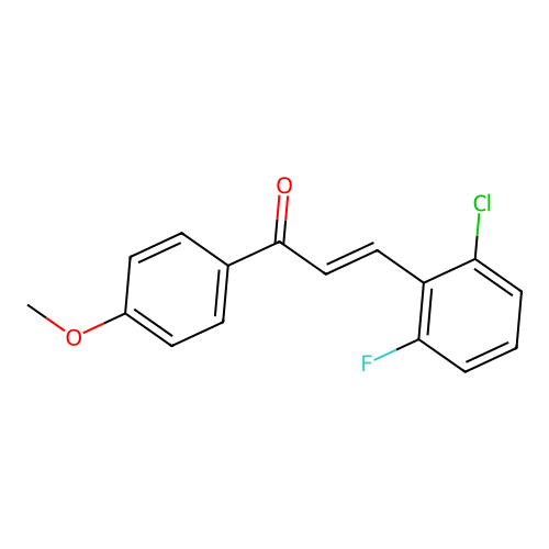 (2E)-3-(2-Chloro-6-fluorophenyl)-1-(4-methoxyphenyl)prop-2-en-1-one structure