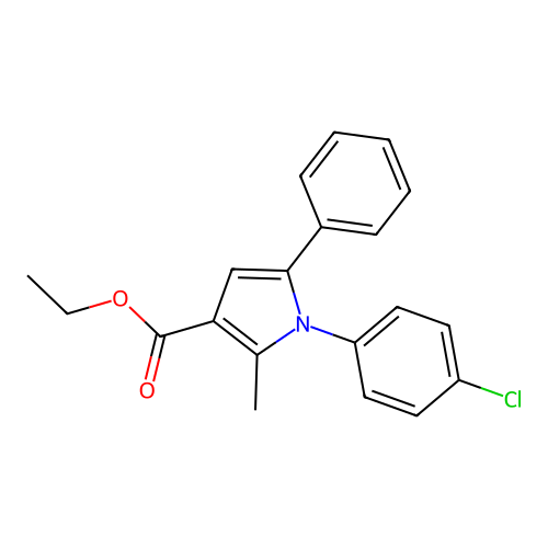 Ethyl 1-(4-chlorophenyl)-2-methyl-5-phenyl-1h-pyrrole-3-carboxylate structure