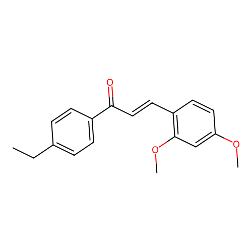 (2E)-3-(2,4-Dimethoxyphenyl)-1-(4-ethylphenyl)prop-2-en-1-one structure