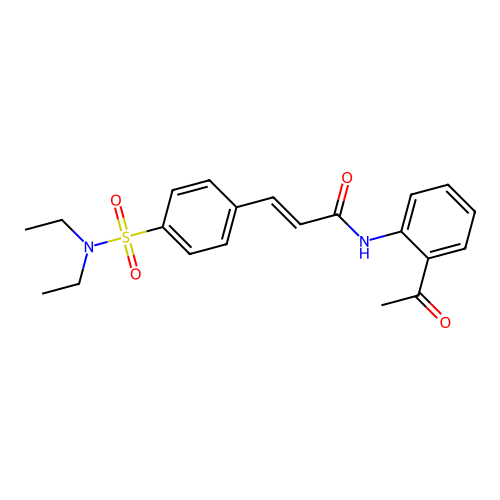 (E)-N-(2-acetylphenyl)-3-[4-(diethylsulfamoyl)phenyl]prop-2-enamide structure