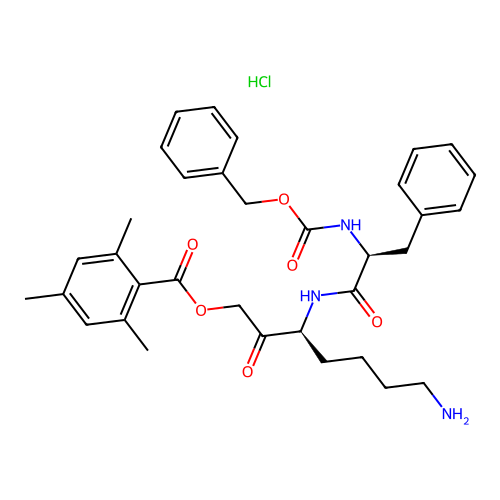 Z-PHE-LYS-2,4,6-TRIMETHYLBENZOYLOXY-METHYLKETONE TFA structure