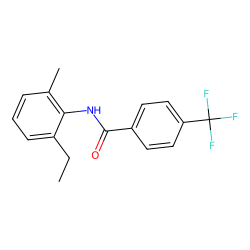 N-(2-ethyl-6-methylphenyl)-4-(trifluoromethyl)benzamide structure