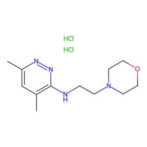 4-Morpholineethanamine, N-(4,6-dimethyl-3-pyridazinyl)-, dihydrochloride structure
