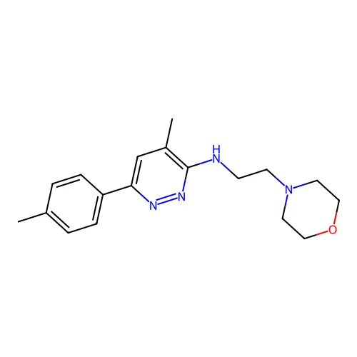 4-甲基-6-(4-甲基苯基)-N-(2-吗啉-4-基乙基)哒嗪-3-胺 structure
