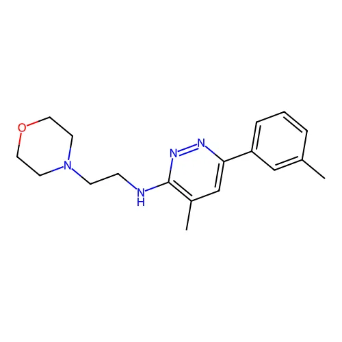 4-甲基-6-(3-甲基苯基)-N-(2-吗啉-4-基乙基)哒嗪-3-胺 structure