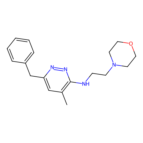 6-benzyl-4-methyl-N-(2-morpholin-4-ylethyl)pyridazin-3-amine structure