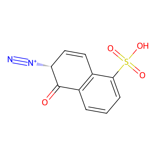 (2R)-1-oxo-5-sulfo-2H-naphthalene-2-diazonium structure