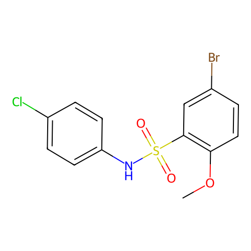 5-bromo-N-(4-chlorophenyl)-2-methoxybenzene-1-sulfonamide structure