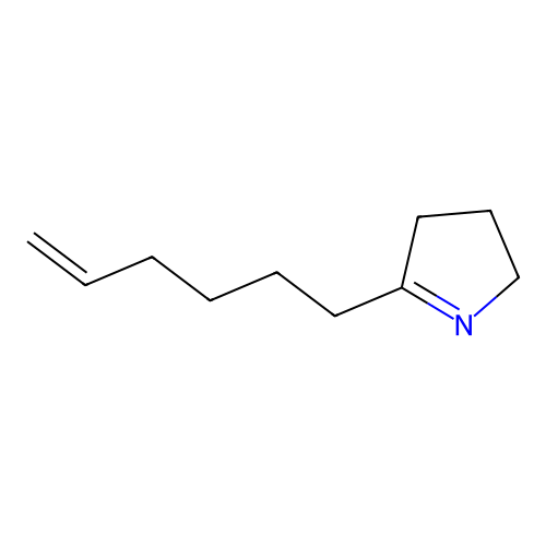 2H-Pyrrole, 5-(5-hexenyl)-3,4-dihydro- structure
