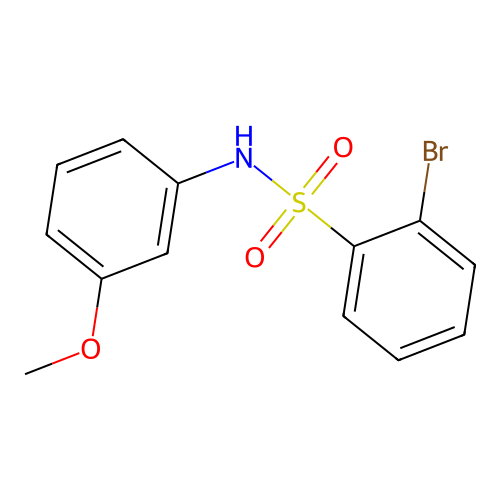 2-bromo-N-(3-methoxyphenyl)benzenesulfonamide structure