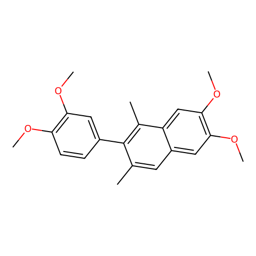 2-(3,4-Dimethoxyphenyl)-6,7-dimethoxy-1,3-dimethylnaphthalene structure