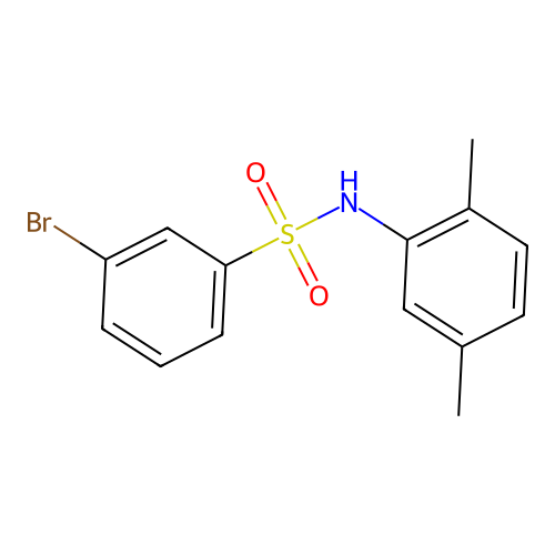3-bromo-N-(2,5-dimethylphenyl)benzenesulfonamide structure