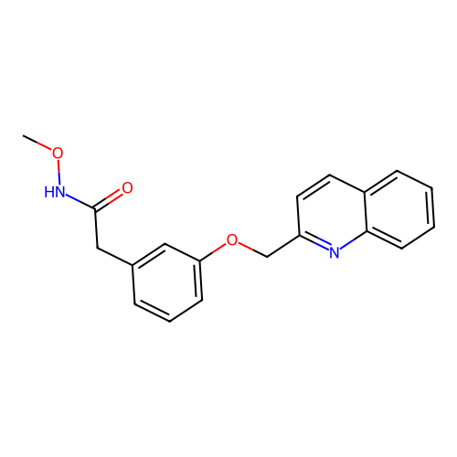 Methyl 3-(2-quinolinylmethoxy)benzeneacetohydroxamate structure