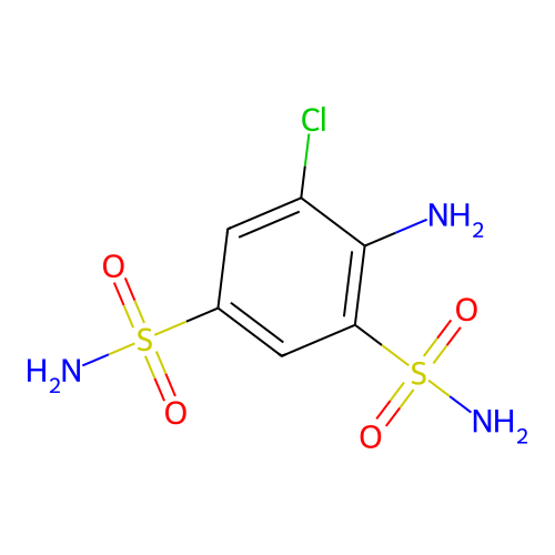 4-Amino-5-chlorobenzene-1,3-disulfonamide structure