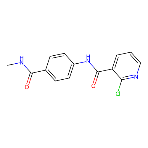 2-chloro-N-[4-(methylcarbamoyl)phenyl]pyridine-3-carboxamide structure