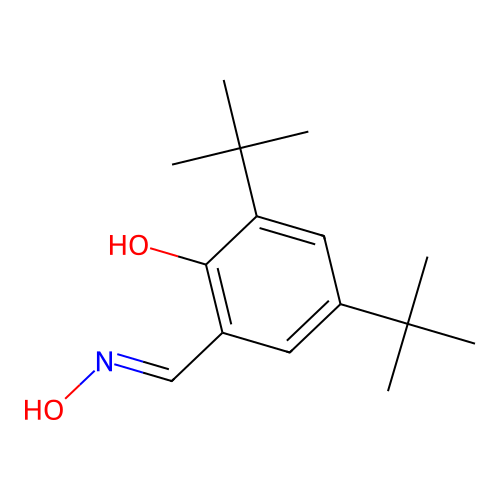 Benzaldehyde, 3,5-bis(1,1-dimethylethyl)-2-hydroxy-, oxime structure