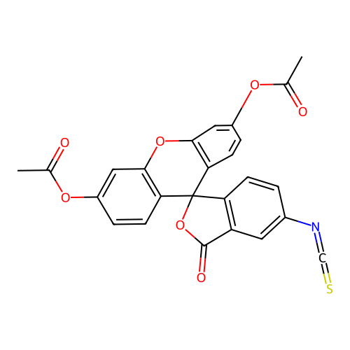 Fluorescein-diacetate-5-isothiocyanat structure