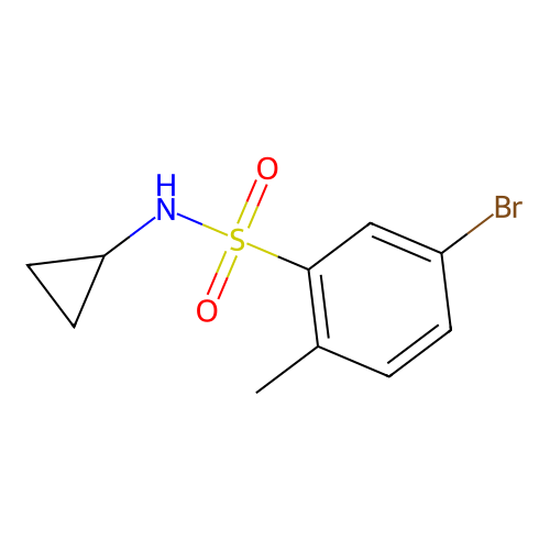5-bromo-N-cyclopropyl-2-methylbenzenesulfonamide structure