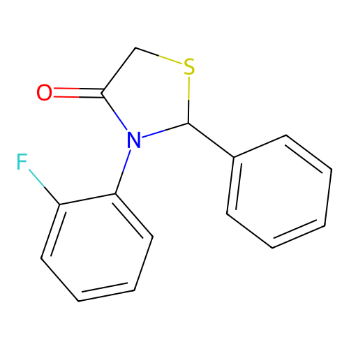 3-(2-Fluorophenyl)-2-phenyl-1,3-thiazolidin-4-one structure