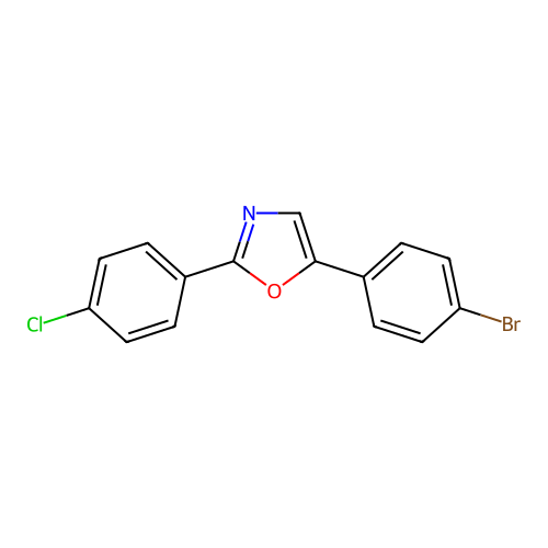 5-(4-Bromophenyl)-2-(4-chlorophenyl)-1,3-oxazole structure