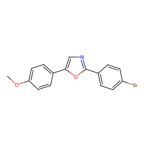 2-(4-Bromophenyl)-5-(4-methoxyphenyl)-1,3-oxazole structure