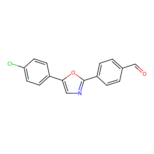 4-[5-(4-Chlorophenyl)-1,3-oxazol-2-yl]benzaldehyde structure