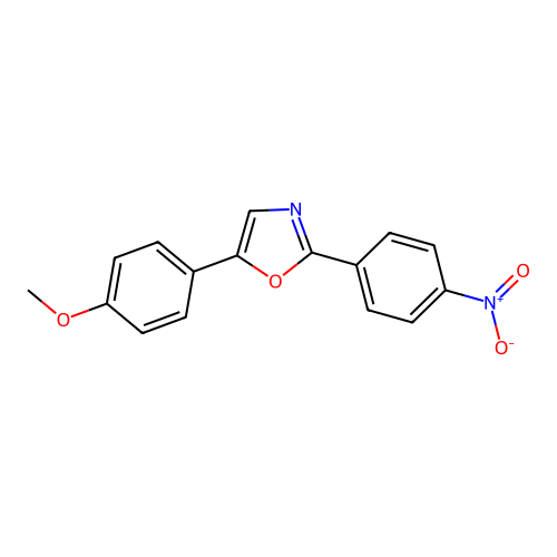 5-(4-Methoxyphenyl)-2-(4-nitrophenyl)-1,3-oxazole structure