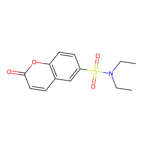 N,N-diethyl-2-oxo-2H-chromene-6-sulfonamide structure