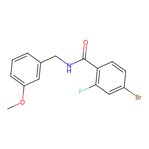 4-Bromo-2-fluoro-N-(3-methoxybenzyl)benzamide structure
