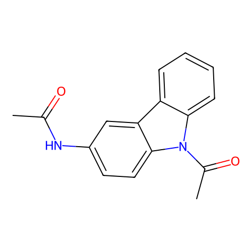 N-(9-acetylcarbazol-3-yl)acetamide structure