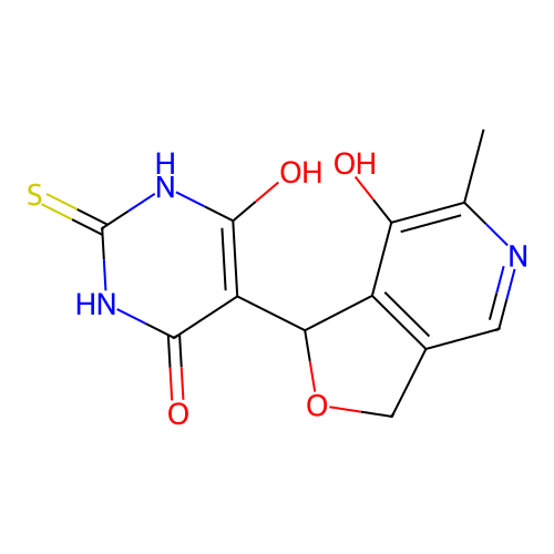 6-hydroxy-5-(7-hydroxy-6-methyl-1,3-dihydrofuro[3,4-c]pyridin-1-yl)-2-thioxo-2,3-dihydropyrimidin-4(1H)-one structure