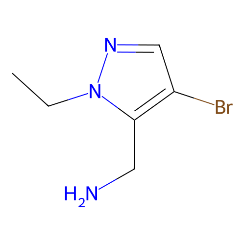 (4-Bromo-1-ethyl-1H-pyrazol-5-yl)methanamine structure
