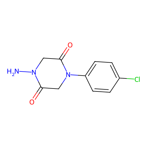 1-Amino-4-(4-chlorophenyl)-2,5-piperazinedione structure