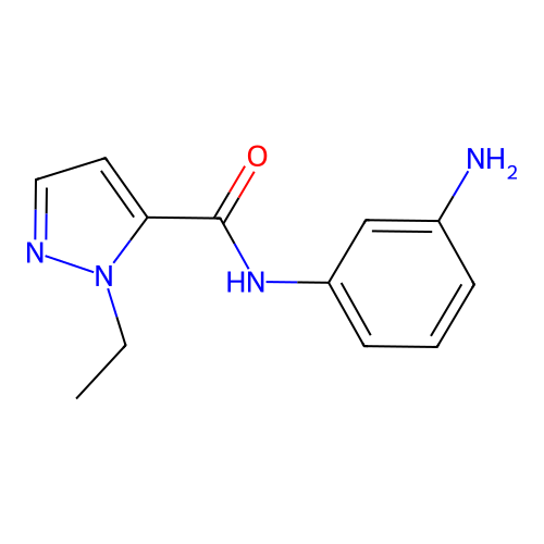 N-(3-aminophenyl)-1-ethyl-1H-pyrazole-5-carboxamide structure