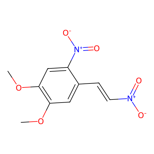 1,2-dimethoxy-4-nitro-5-[(E)-2-nitroethenyl]benzene structure