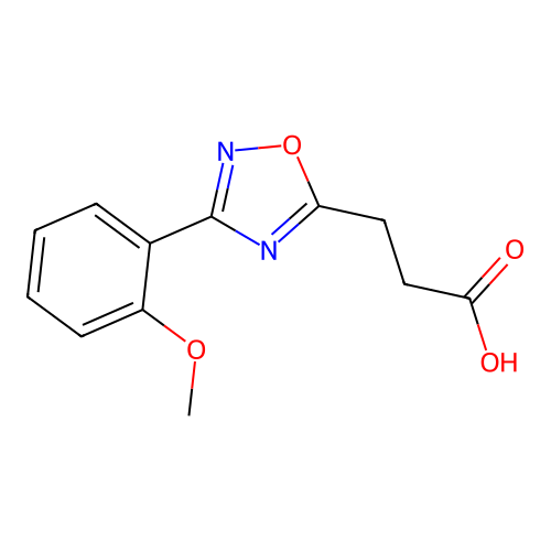 3-[3-(2-Methoxyphenyl)-1,2,4-oxadiazol-5-yl]propanoic acid structure