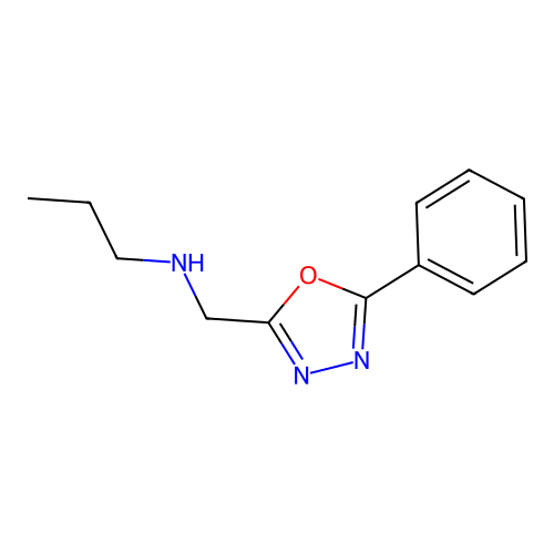 N-((5-Phenyl-1,3,4-oxadiazol-2-yl)methyl)propan-1-amine structure