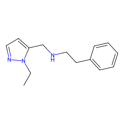 N-((1-Ethyl-1H-pyrazol-5-yl)methyl)-2-phenylethanamine structure