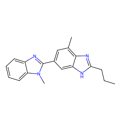 4-Methyl-6-(1-methyl-1H-benzimidazol-2-yl)-2-propyl-1H-benzimidazole structure