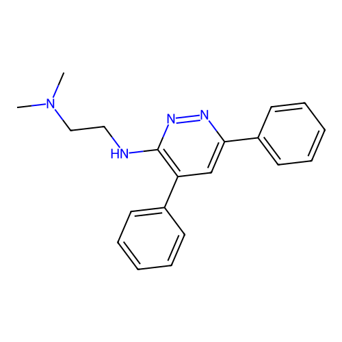 3-Pyridazinamine, N-(2-(dimethylamino)ethyl)-4,6-diphenyl- structure