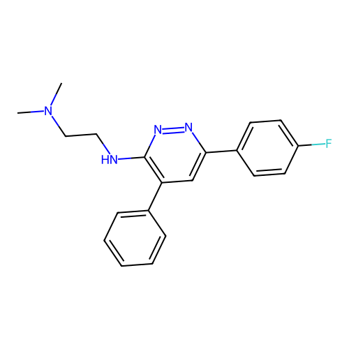 3-Pyridazinamine, N-(2-(dimethylamino)ethyl)-6-(4-fluorophenyl)-4-phenyl- structure