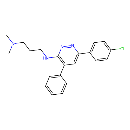 1,3-Propanediamine, N'-(6-(4-chlorophenyl)-4-phenyl-3-pyridazinyl)-N,N-dimethyl- structure